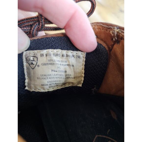 Ariat Switchback Leather Chukka Boots Men's Size 9.5B Brown Hiking Waterproof - Picture 11 of 13